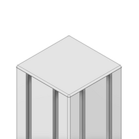 60-030-2 MODULAR SOLUTIONS POLYAMIDE PART END CAP 90MM X 90MM LIGHT GRAY